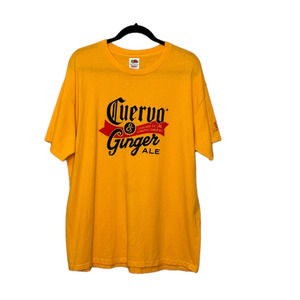 Cuervo ginger yellow cotton graphic tee size XL